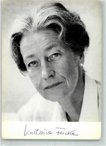 Dr. Katharina Focke Original Unterschrift Politik