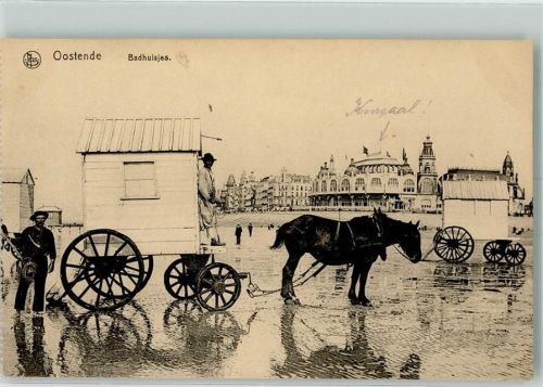 Ostende Badekarren Schwimmbad Strand Hotel
