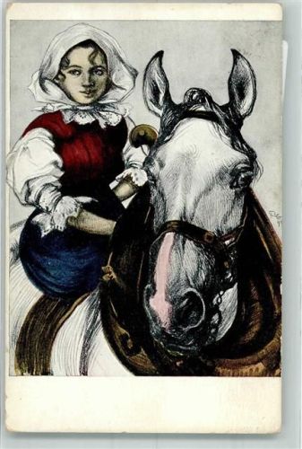 Serie XXIII-2 sign. Feldbauer : Gutsherren Tochter auf dem Pferd