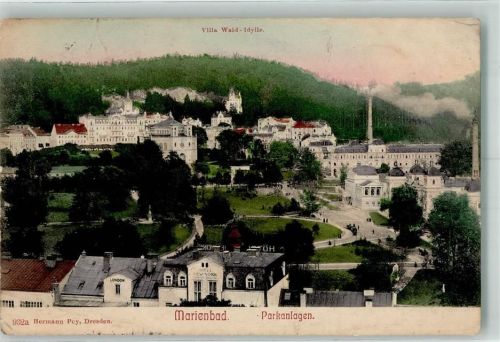 Marianske Lazne 1917 Hotel New York Parkanlagen