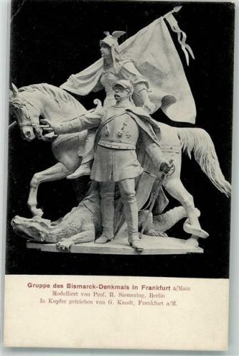 Frankfurt 1912 Gruppe des Bismarck-Denmals von Prof. Siemering
