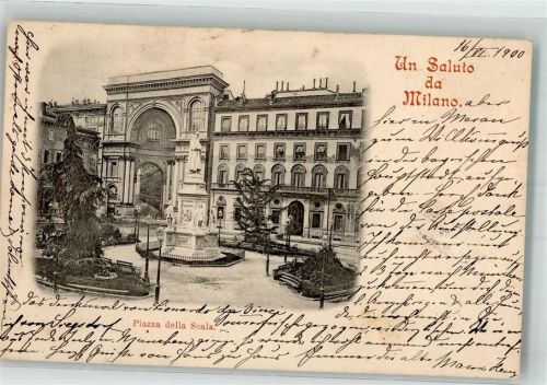 Milano 1900 Denkmal Piazza della Scala