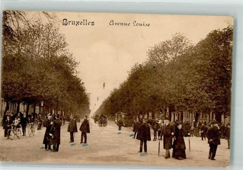 Brüssel 1919 Straßenbahn Avenue Louise