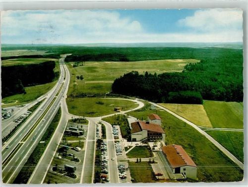 Weingartsgreuth Fliegeraufnahme vom Autobahn Rasthaus Motel Steigerwald