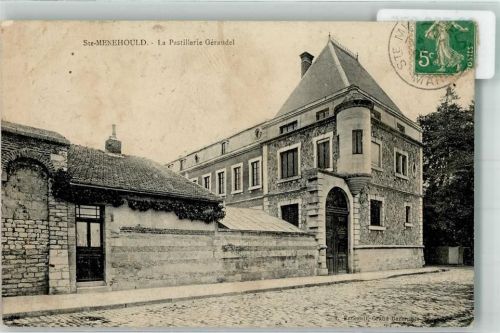 51800 Sainte-Menehould 1913 Foto AK La Pasteillerie Géraudel Briefmarke Bildseite