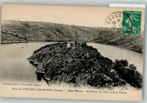 Evaux-les-Bains 1923 Saint-Marien Briefmarke Bildseite