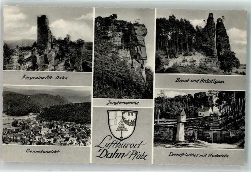 Dahn Braut u. Bräutigam Jungfernsprung Ehrenfriedhof m. Hochstein
