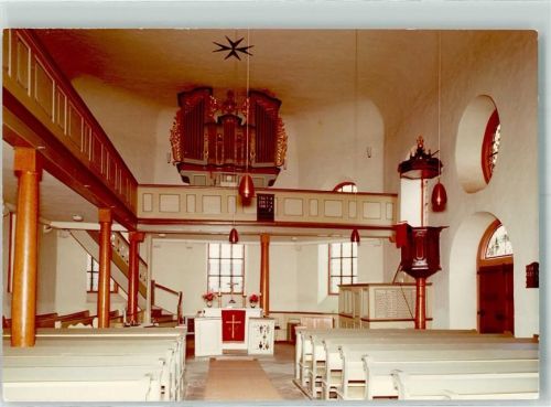 Habitzheim Inneres der Kirche mit Kirchenorgel Foto Original aus Archiv eines Ansichtskartenverlags Ort handschriftlich