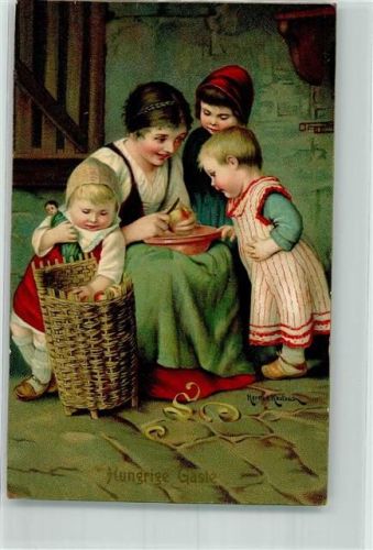 Hungrige Gäste Frau Kinder Novatis Nr. 10687