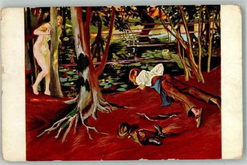 1915 sign. Exter J. Prof. Der Nixenweiher Serie XXVI 5
