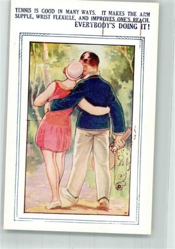 Humor Liebespaar Tennis Comic Bamtforth Co. No. 13564