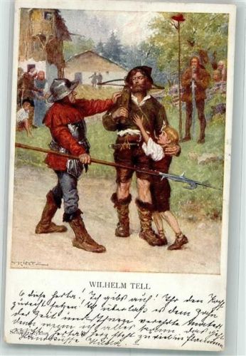 Schiller Zyklus Wilhelm Tell sign. Printz Hans Kind Nr.1113