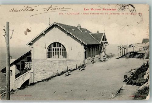 Lourdes 1908 Gasthaus Bahnhof