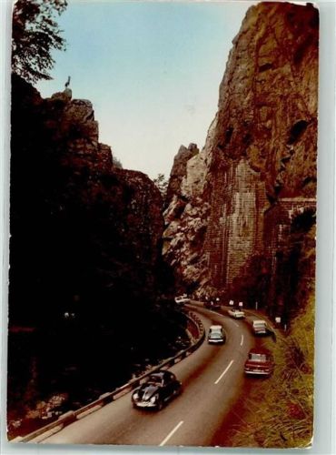 Breitnau Denkmal Hirschsprung Höllental Auto Ort handschriftlich Foto Original aus Archiv eines Ansichtskartenverlags