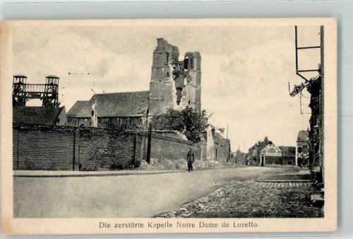 Arras 1916 Kirche Kapelle Notre Damede Loretto Ruine Feldpost WK I 103.Inf.Div.