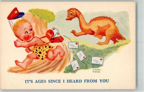 sign. Rodd Madel Humor Dinosaurier