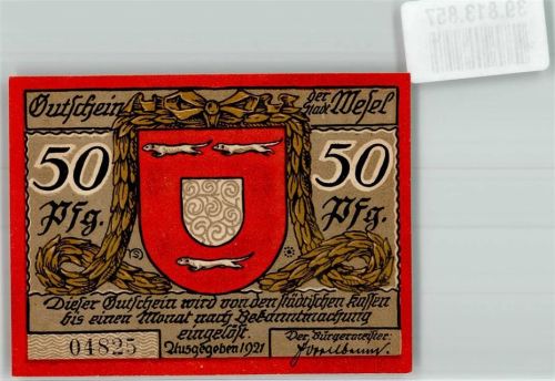Wesel 1921 50 Pfennig