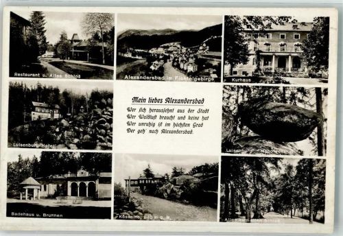Bad Alexandersbad Gasthaus Altes Schloss Kurhaus Hotel Luisenburg