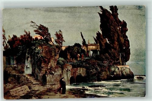 Villa am Meer Frau schaut auf das Wasser