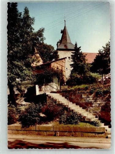Freden Kirche Treppe Ort handschriftlich Foto Original aus Archiv eines Ansichtskartenverlags