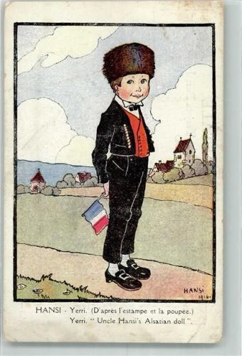 1916 Tracht Yerri Onkel Hansi`s Elsässer Puppe Künstlerkarte P.J.G. 49