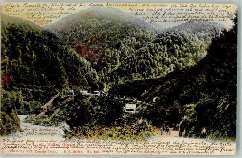 Whangarei Lyell Buller Gorge Ort handschriftlich Russel