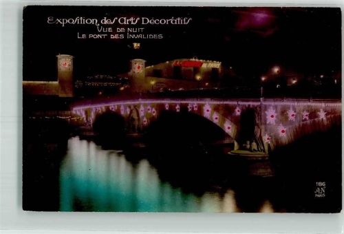 Paris Exposition des Arts Decoratif Le Pont des Invalides