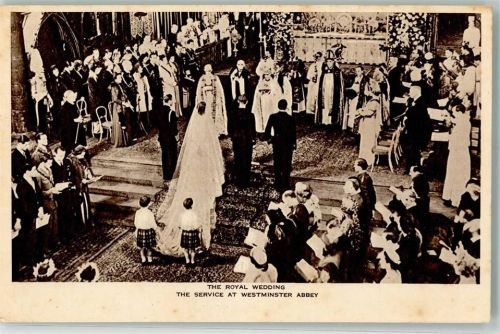 Photochrom The Royal Wedding Westminster Abbey