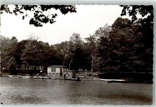Bad Münster-Ebernburg Bootshaus Ort handschriftlich Foto Original aus Archiv eines Ansichtskartenverlags