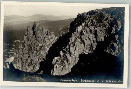 Petersdorf 1928 Zahnstocher Schneegrube Riesengebirge Hüttenstempel