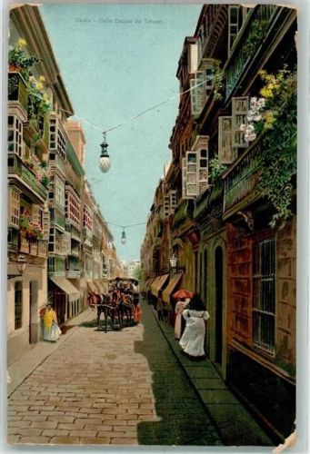 Cadiz Calle Duque de Tetuan Postkutsche
