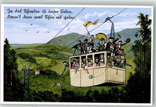 Schauinsland Chaos auf und in einer Gondel der Seilbahn Humor
