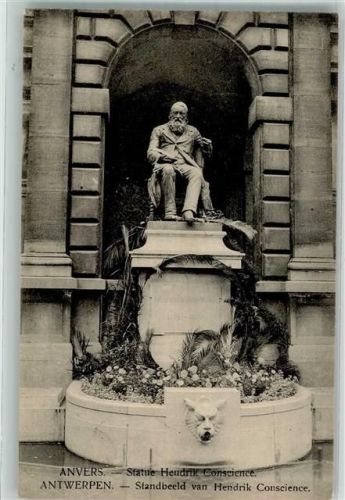 Antwerpen 1915 Denkmal Hendrik Conscience Feldpost WK I Kauserl Fortifikation