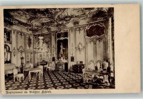 50321 W5040 Brühl , Rheinl 1917 - Jagdzimmer im Schloss