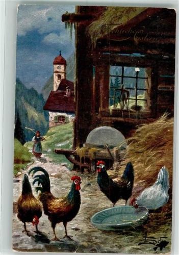 1915 Verlag H.H.i.W. Serie 892 Bauernhof Stall