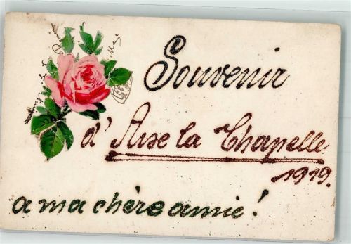 1919 mit Glimmer/Glitzerauflage Spruch