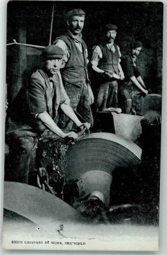 Sheffield Messerschleifer bei der Arbeit