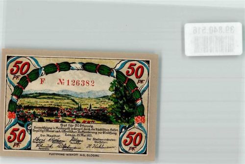 Lemgo 1921 50 Pfennig Herold der Stadt in Uniform Humor