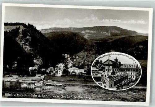 Schmilka Hotel auf dem Goßen Winterberg Raddampfer