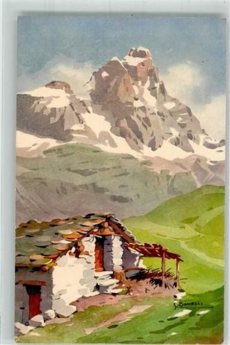 Berg Mont Cervin Hütte St.Z.F. Nr.416 Bonelli, S. Künstlerkarte