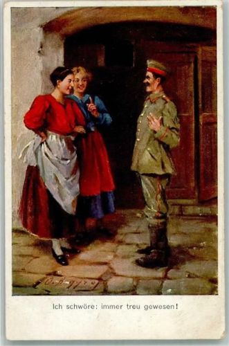 1916 Deutscher Landser schwört Mutter und Liebster immer treu gewesen zu sein ASM No. 1507 Feldpost Altenmarkt