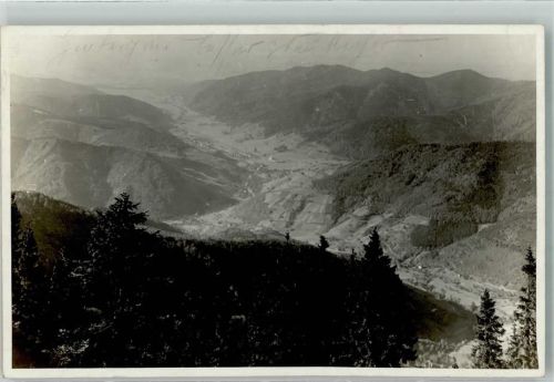 Münstertal Belchenhang mit Talblick Ort handschriftlich