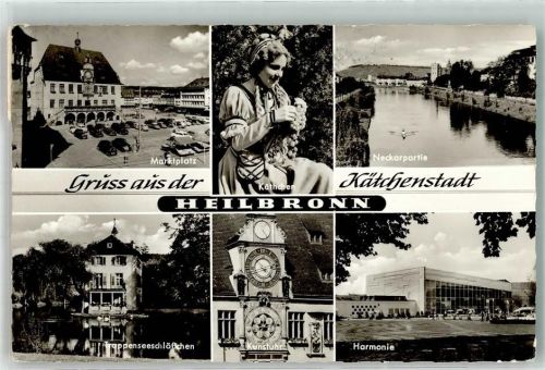 Heilbronn Marktplatz Käthchen Trappenseeschlösschen Kunstuhr Harmonie