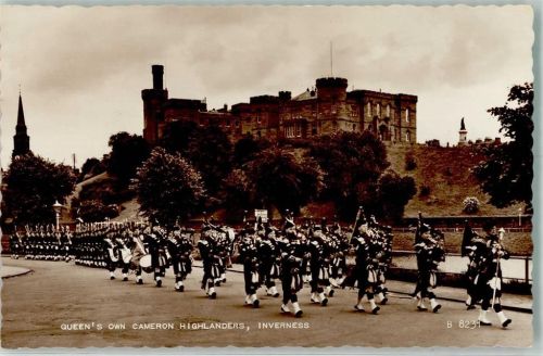 Valentines Card Queens own Cameron Hifhlanders , Inverness Uniform