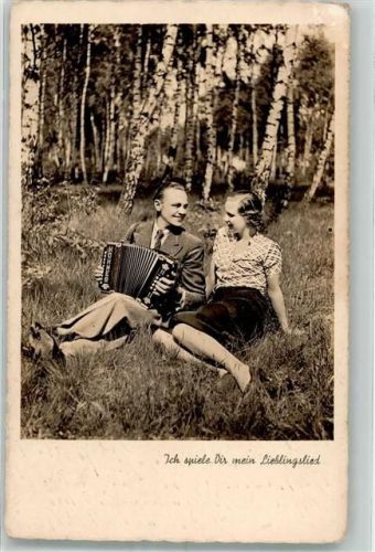 1940 Verlag Amag 66702/2 Liebespaar Werbung Höhner