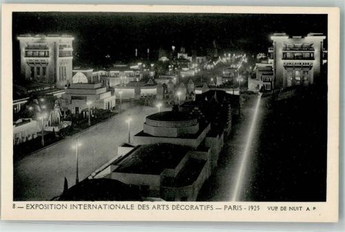 Paris 1925 Exposition Internationale des Arts Decoratifs Vue de Nuit