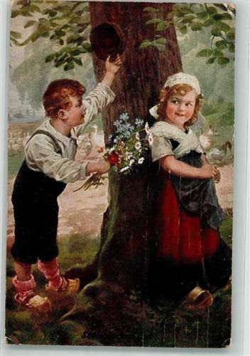 Sei wieder gut - Tracht Holzschuhe sign. Hans W. Schmidt