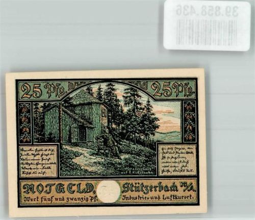 Stützerbach 1921 25 Pfg. Goethehäuschen