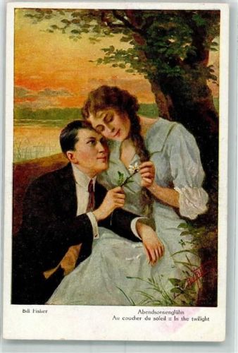 1920 Liebespaar Abendsonnenglühn Verlag NPG Nr. 623
