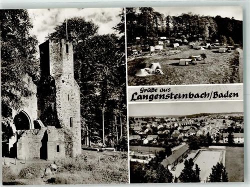 Langensteinbach Kirche Ruine Campingplatz Schwimmbad